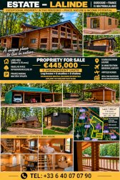 Propriété avec Fuste comprenant : 3 appartements - 2 chalets et 2 Tiny House - Pressignac-Vicq (24150)